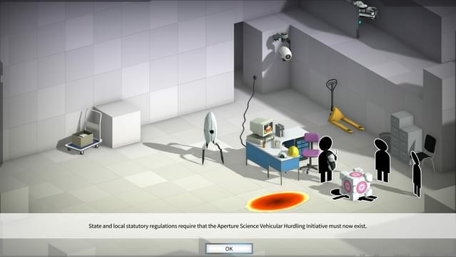 Bridge Constructor Portal Gameplay Screenshot