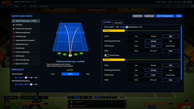 Tennis Manager Gameplay Screenshot