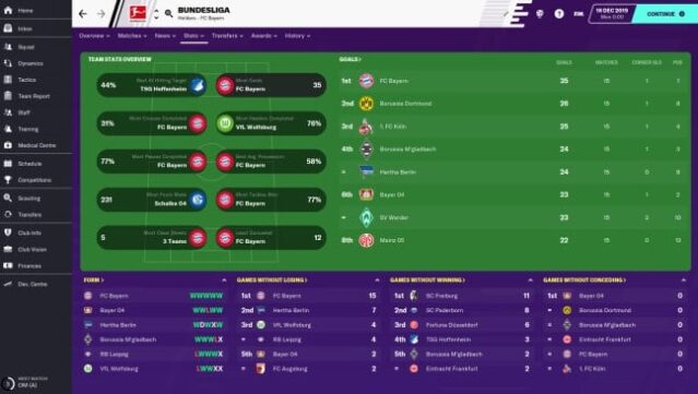 Football Manager Gameplay Screenshot