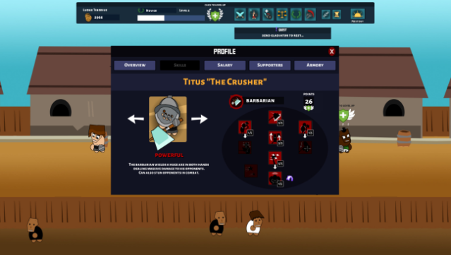 Gladiator School Gameplay Screenshot