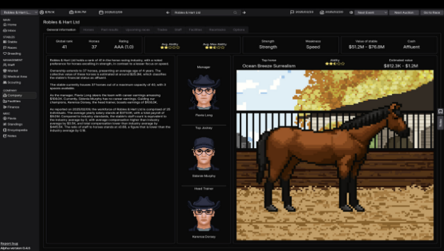 Horse Racing Manager Gameplay Screenshot