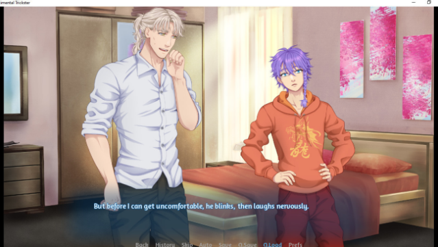 Sentimental Trickster: Yaoi BL Gay Visual Novel Gameplay Screenshot